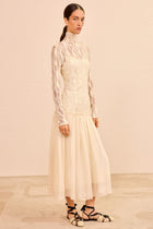 Vestido wave mesh lace