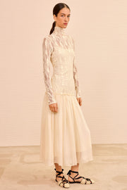 Vestido wave mesh lace