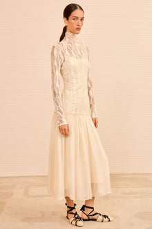 Vestido wave mesh lace