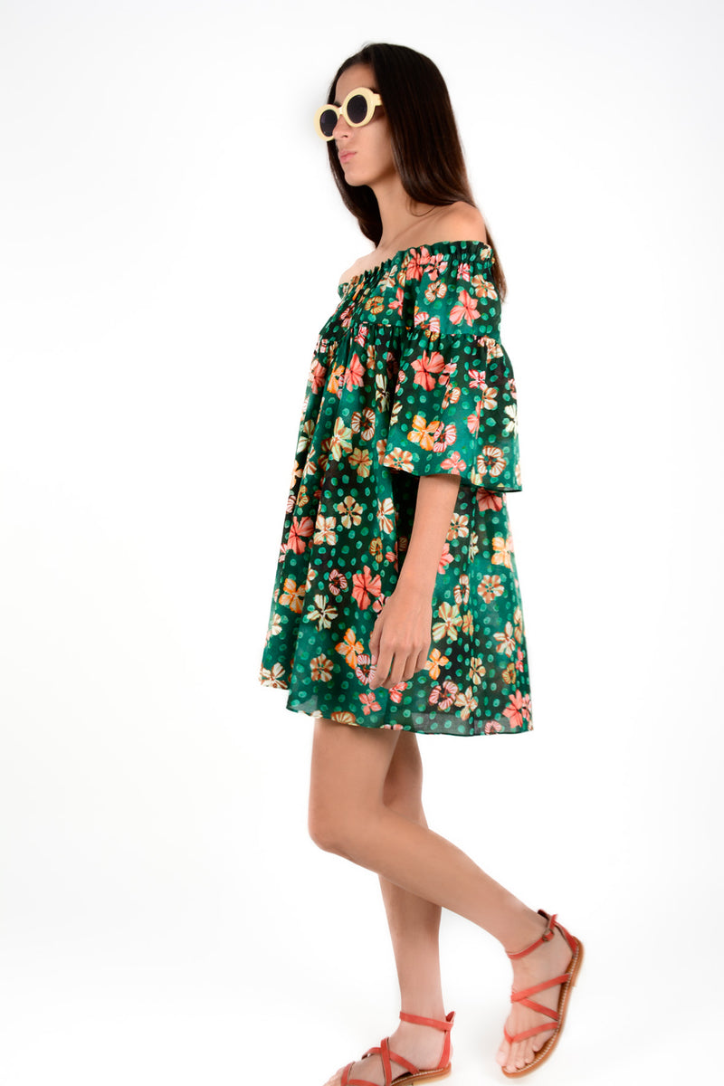 Vestido mini blusón