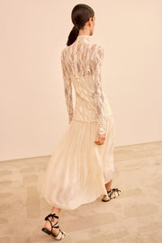Vestido wave mesh lace