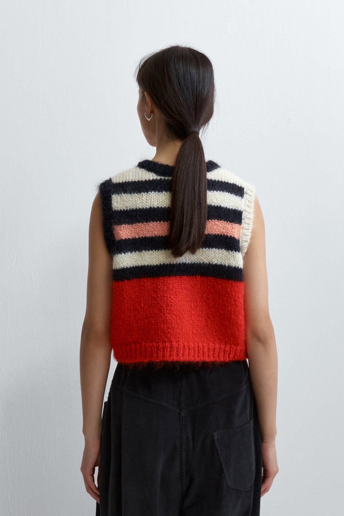 Varied striped vest