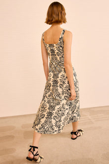 Vestido botanical printed