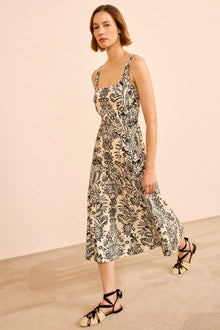 Vestido botanical printed