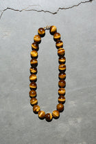 Collar ojo de tigre bolas