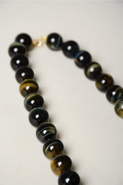 Collar ojo de tigre negro