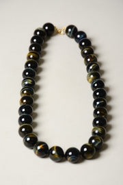 Collar ojo de tigre negro