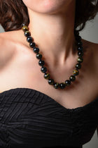Collar ojo de tigre negro