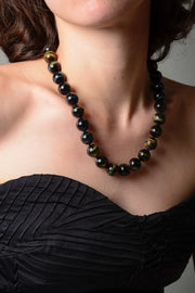 Collar ojo de tigre negro