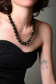 Collar ojo de tigre negro