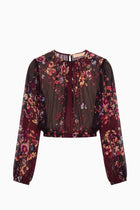 Top gasa flores