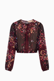 Top gasa flores