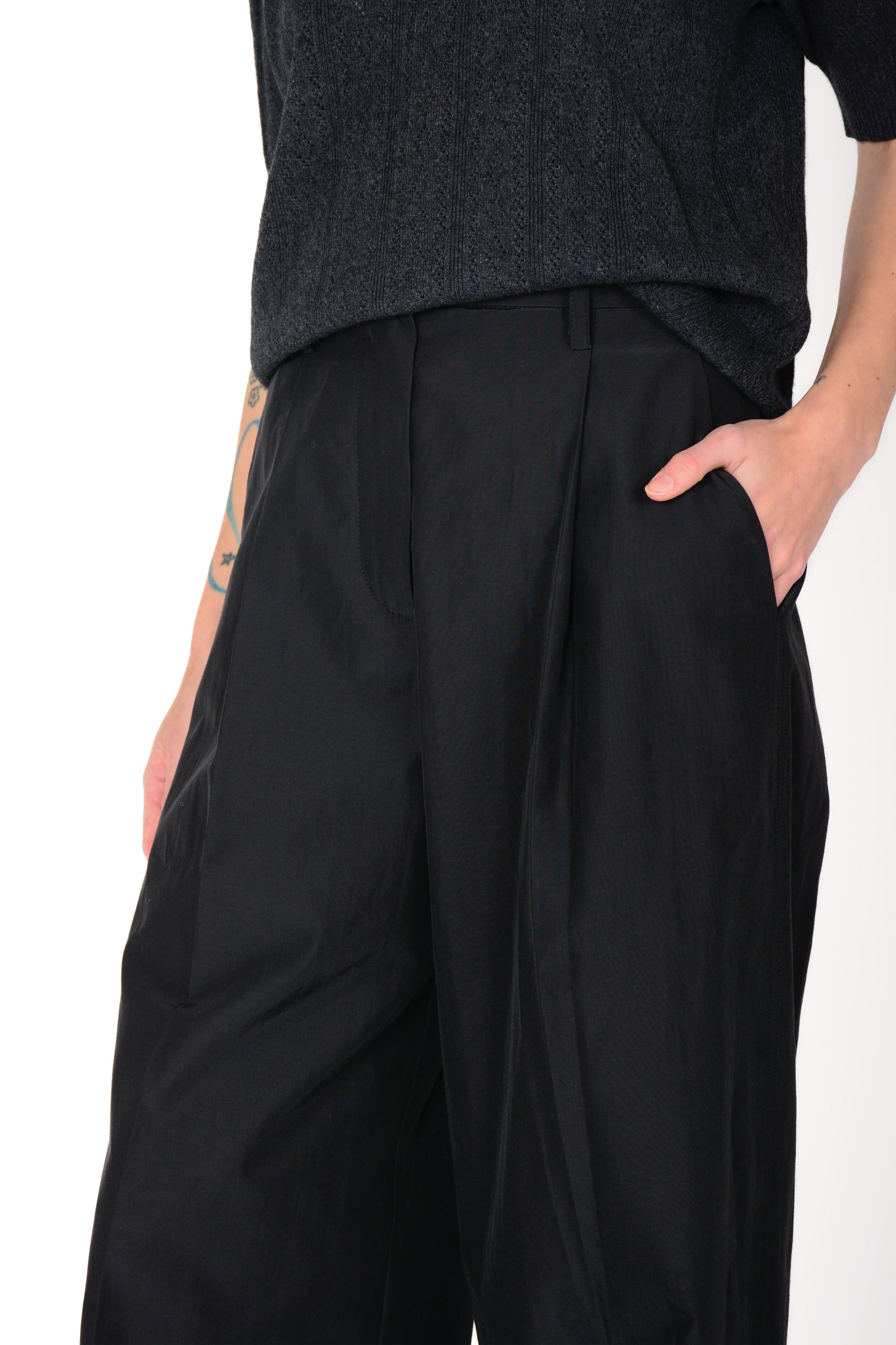 Pantalón chic taffetas high waist