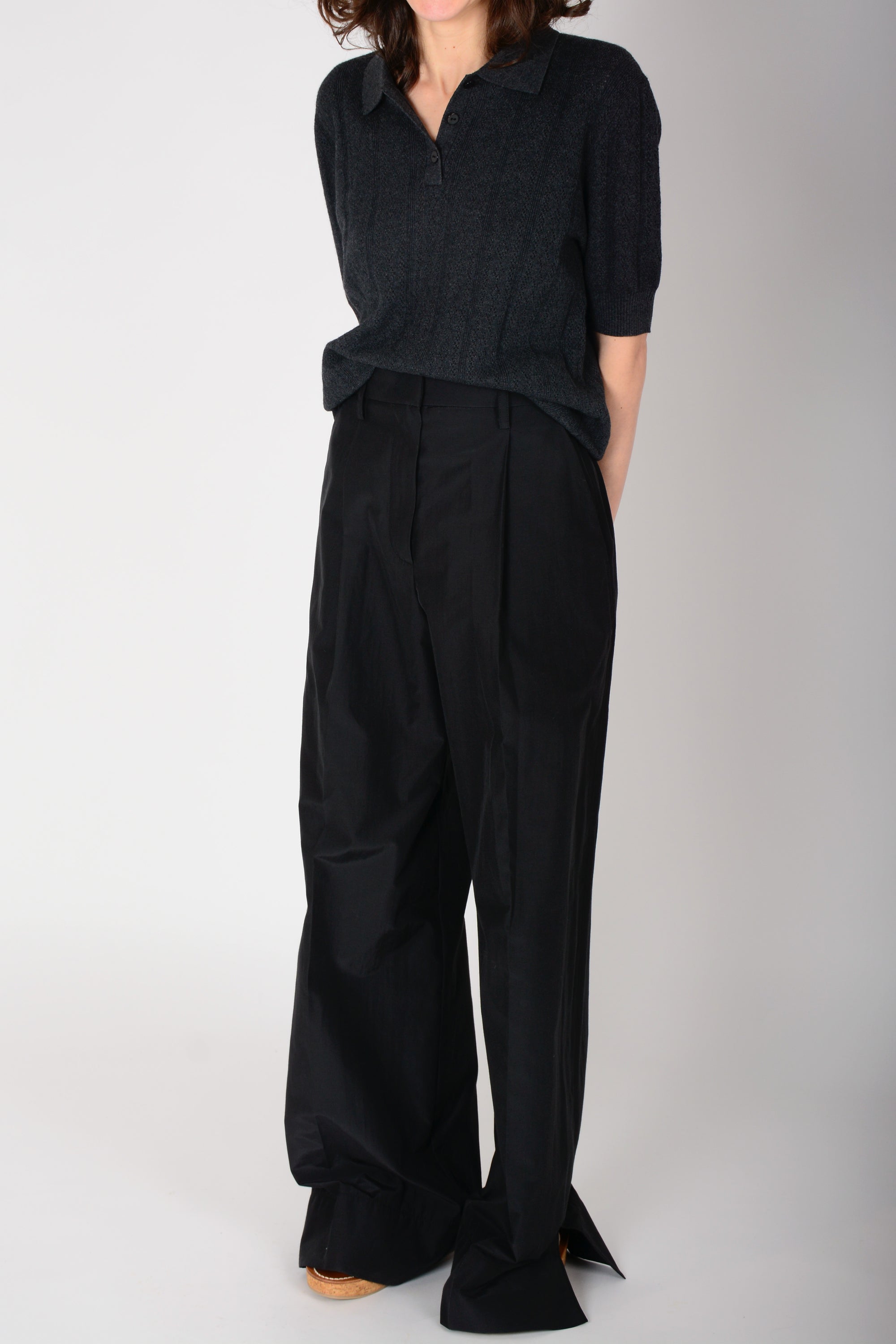 Pantalón chic taffetas high waist