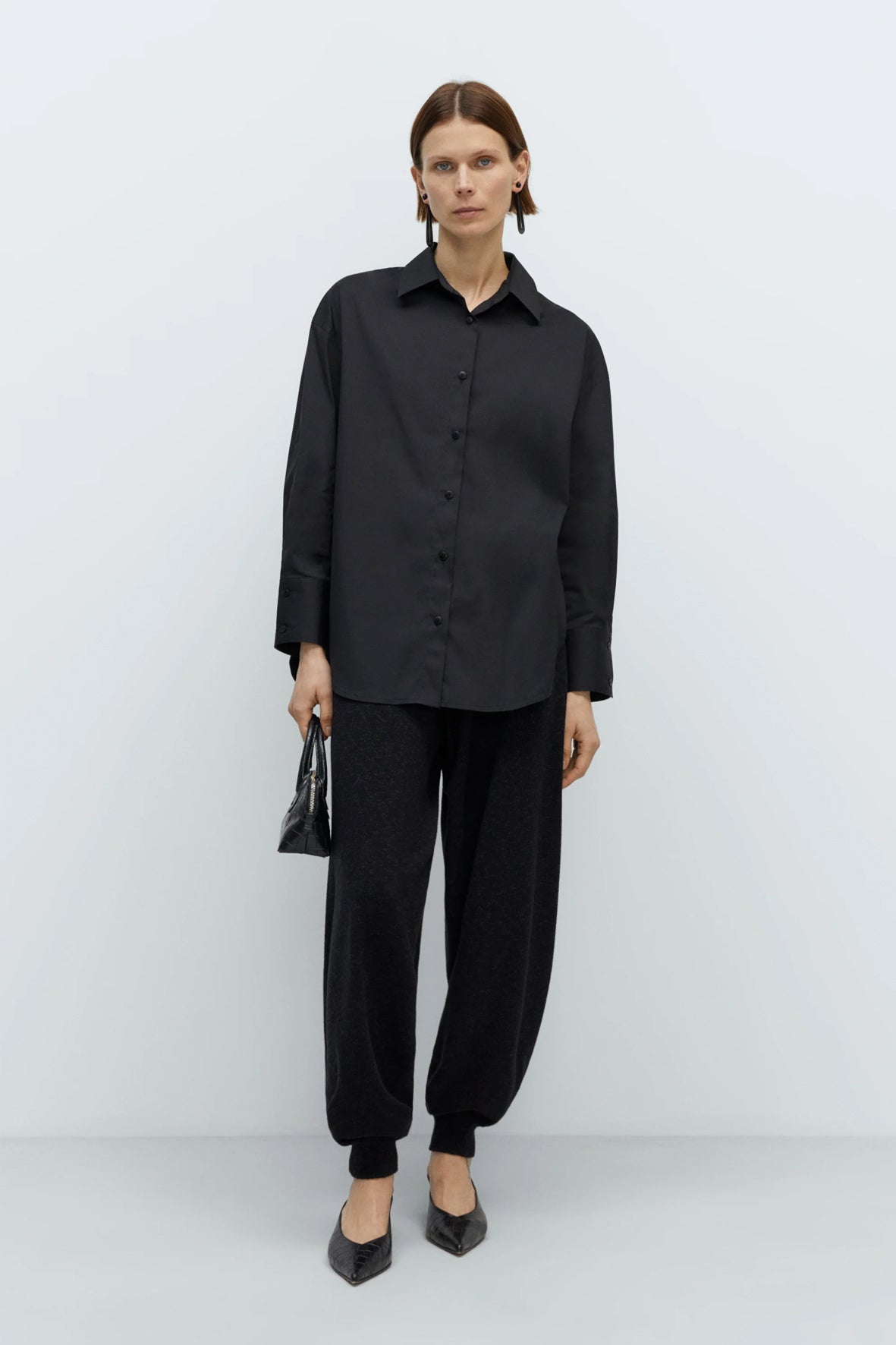 Pantalón flecked cotton pants