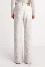 Striped five-pocket trousers
