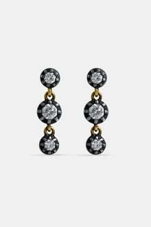 Pendientes 3 diamantes midhight
