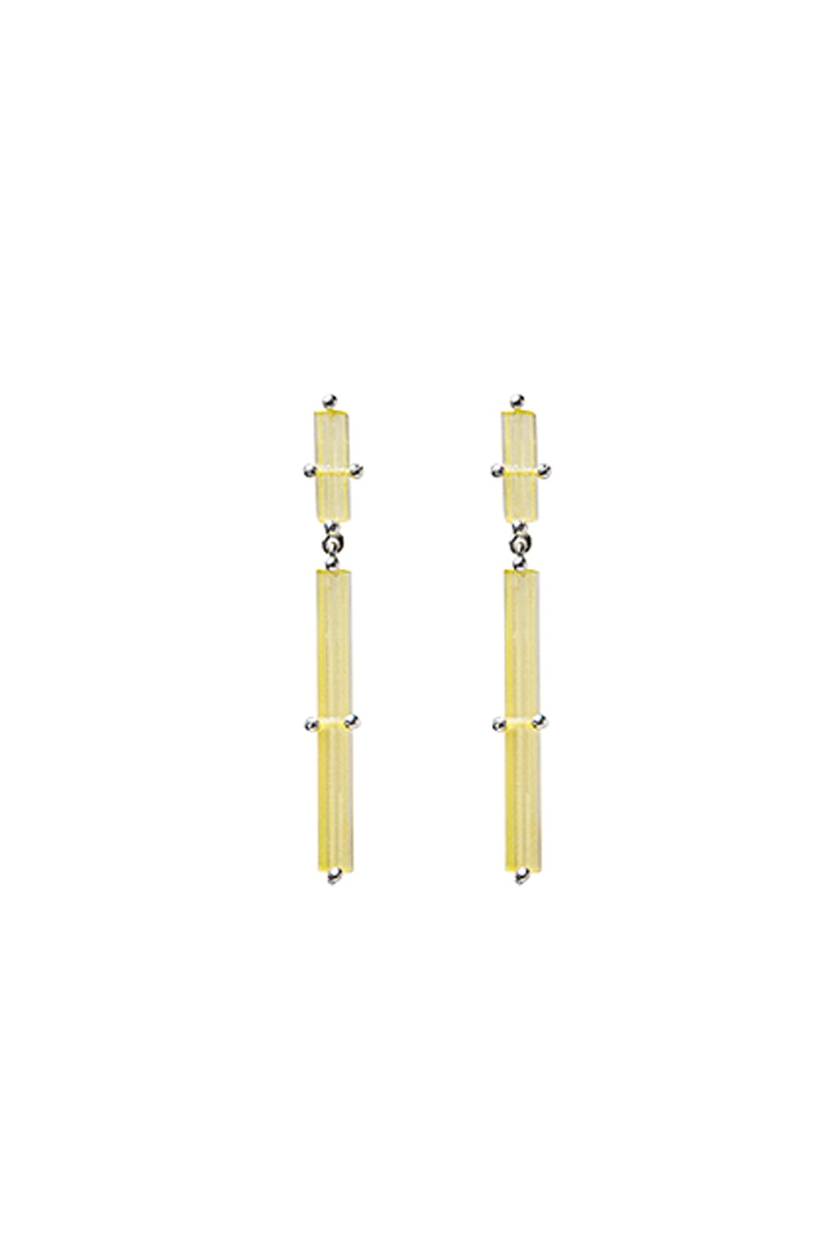 Pendientes Cross Amarillo