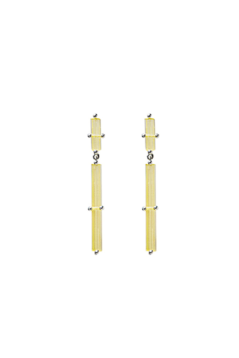 Pendientes Cross Amarillo