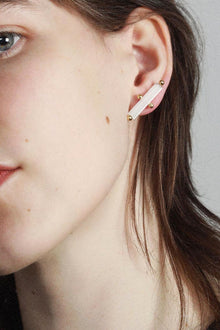 Pendientes frosted white cross