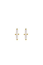 Pendientes frosted white cross
