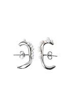 Pendientes Pearled Wave Plata