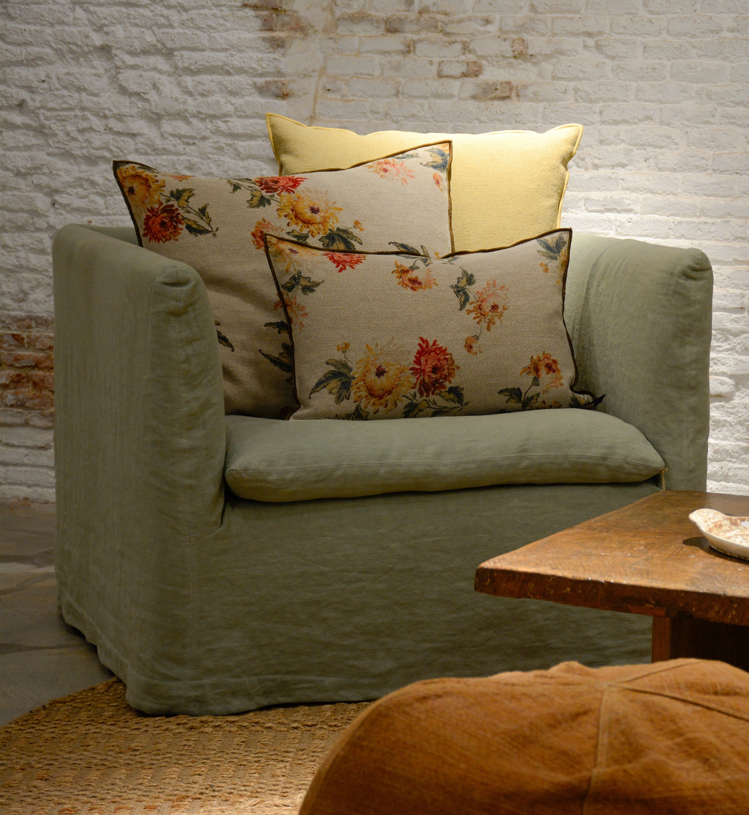 Cojines imprime flores