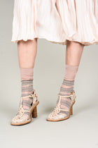 Calcetines franjas transparentes