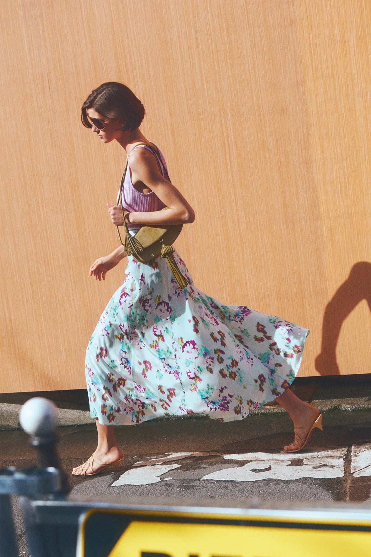 Falda summer garden botones