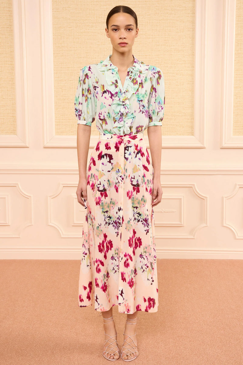 Falda summer garden botones