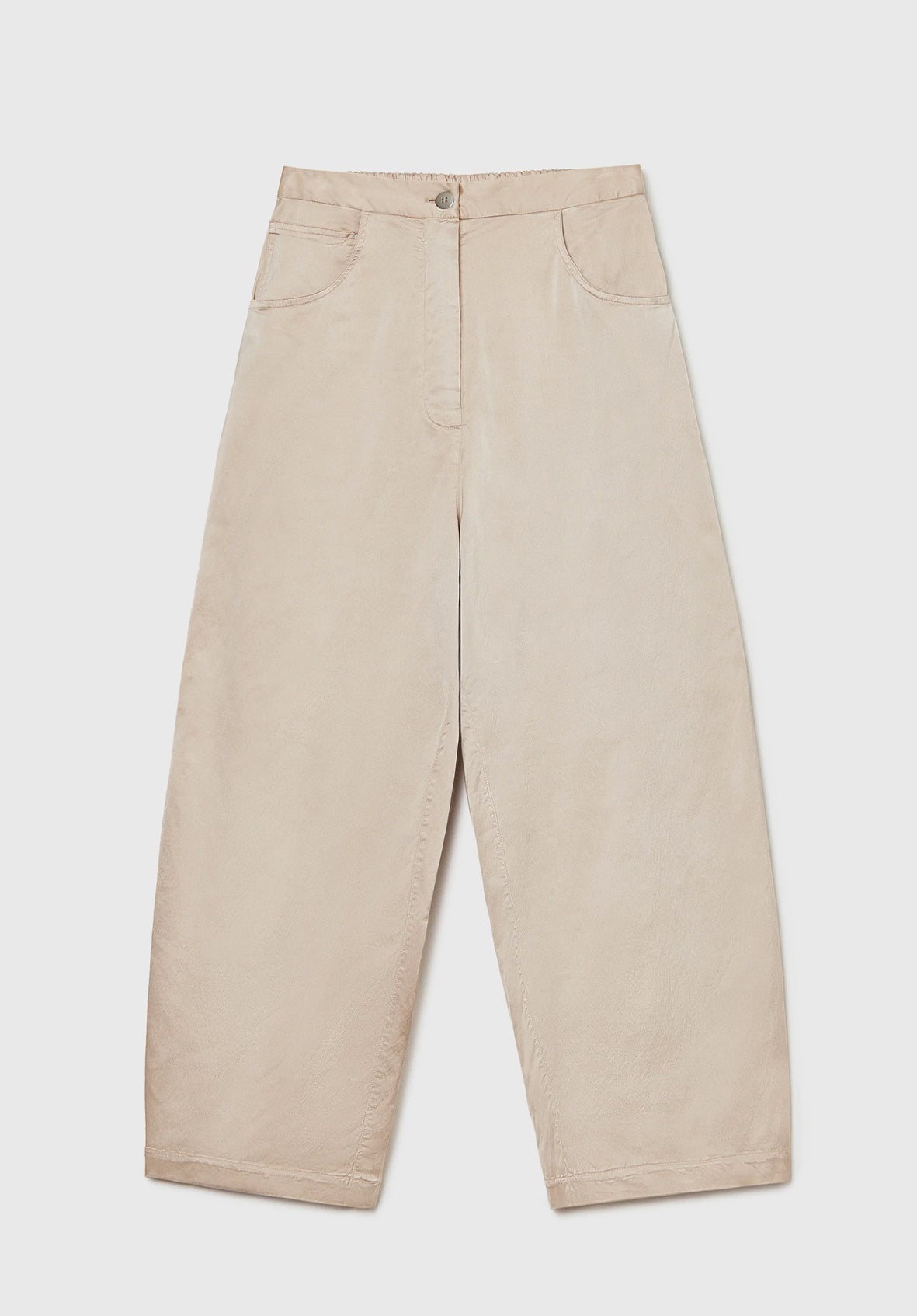 Pantalón satín curved peach