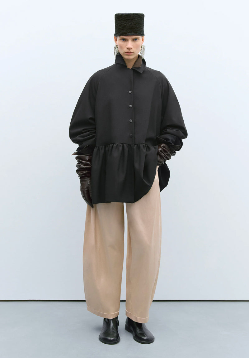 Pantalón satín curved peach