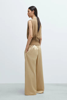 Pantalón satín drawstring