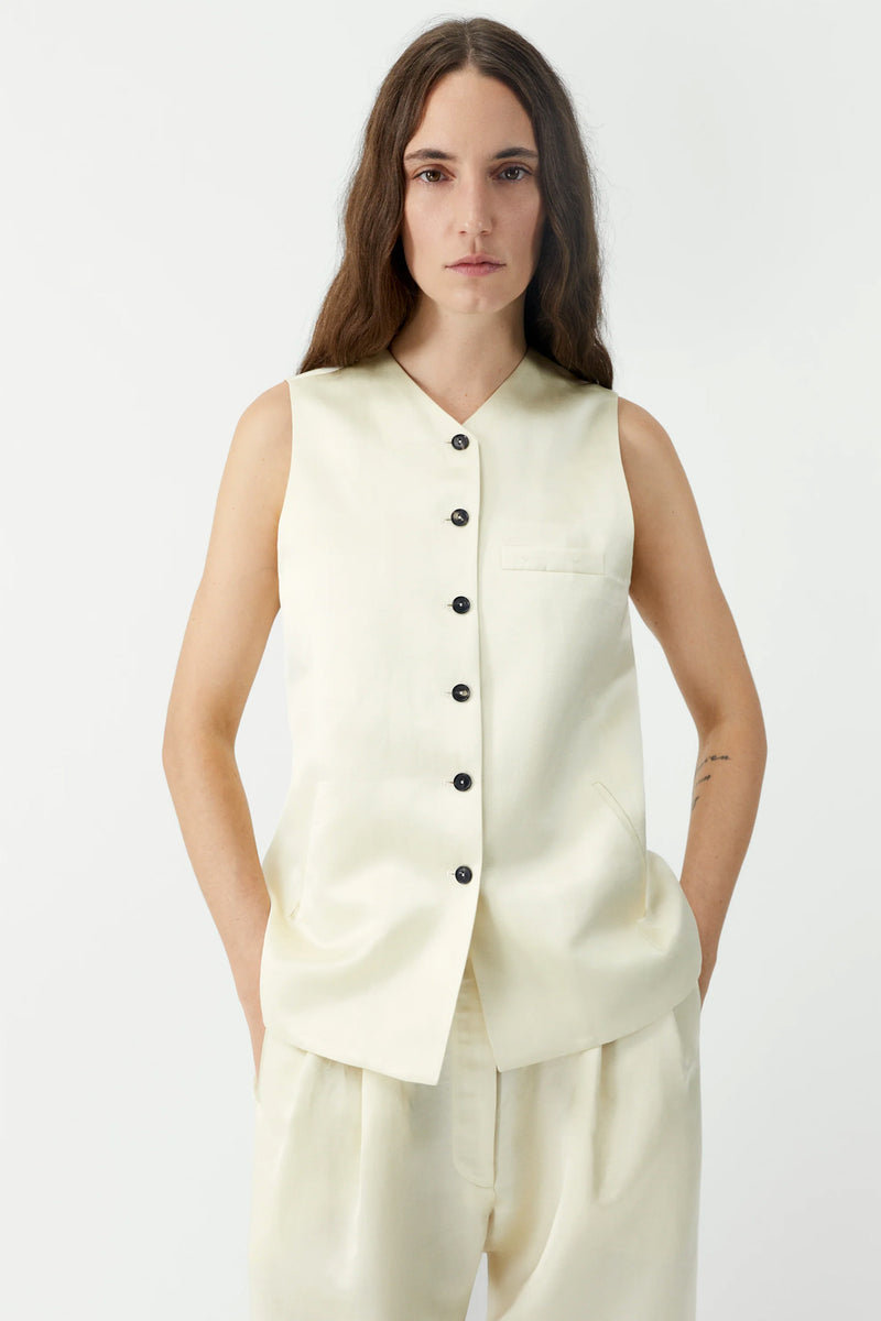 Chaleco satín tailored