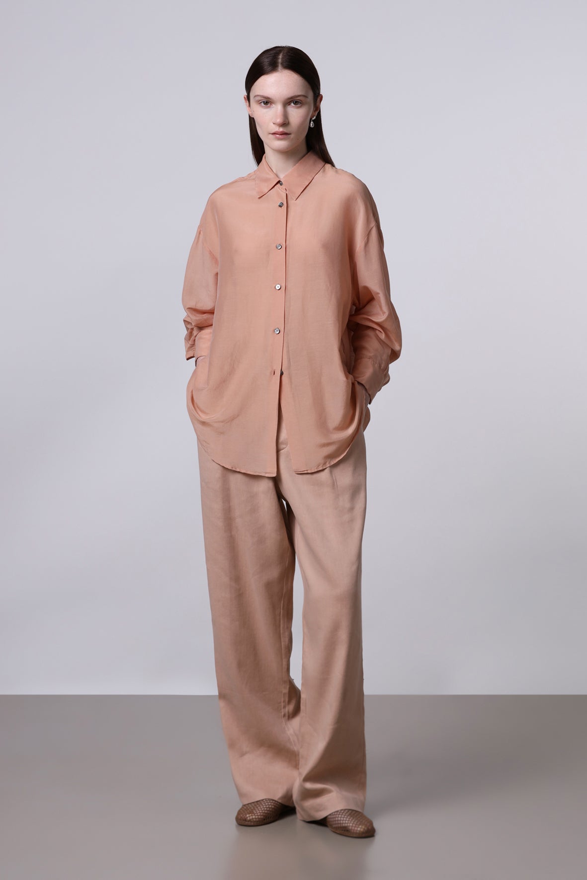 Camisa cotton/silk básica