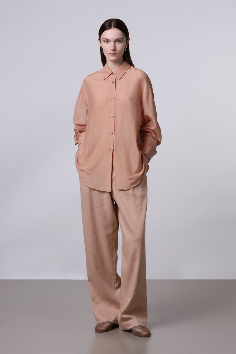 Camisa cotton/silk básica