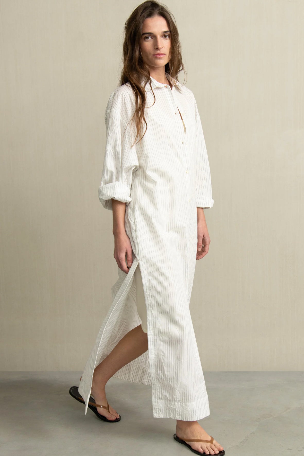 Vestido camisero rayas