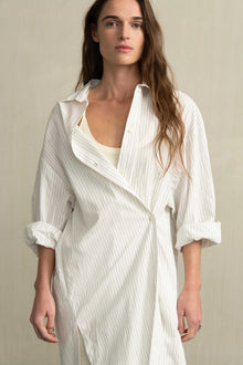 Vestido camisero rayas