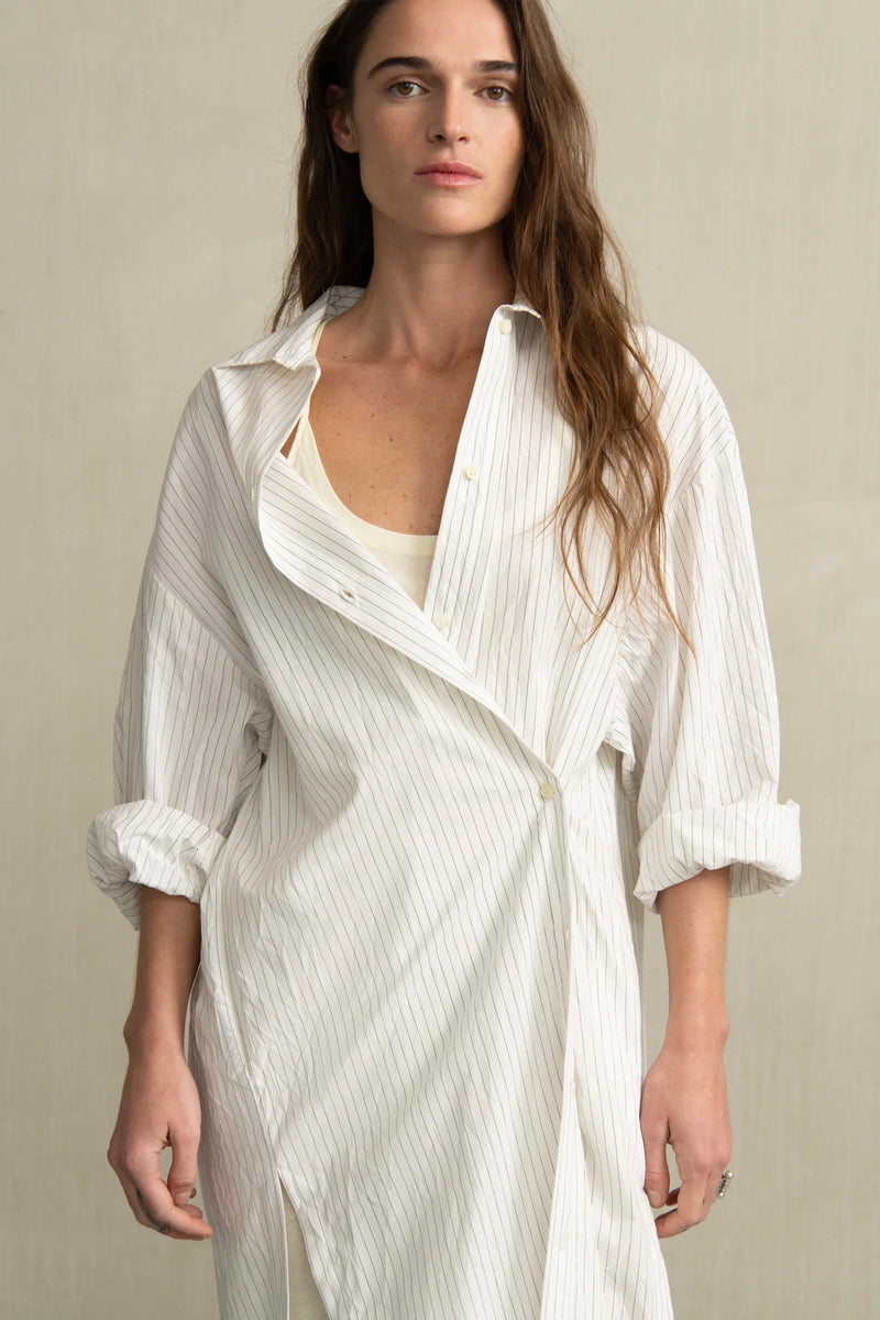 Vestido camisero rayas