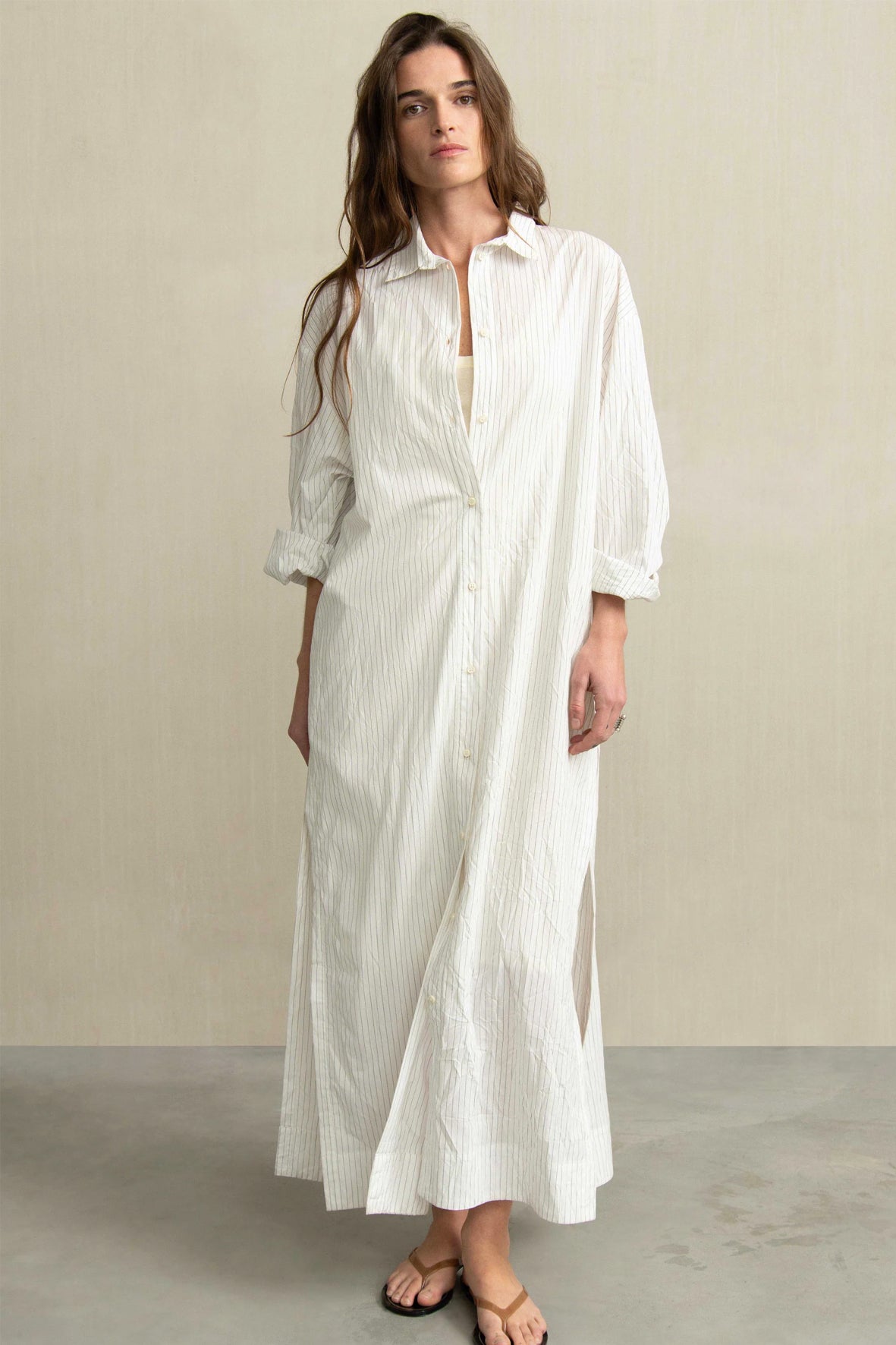 Vestido camisero rayas