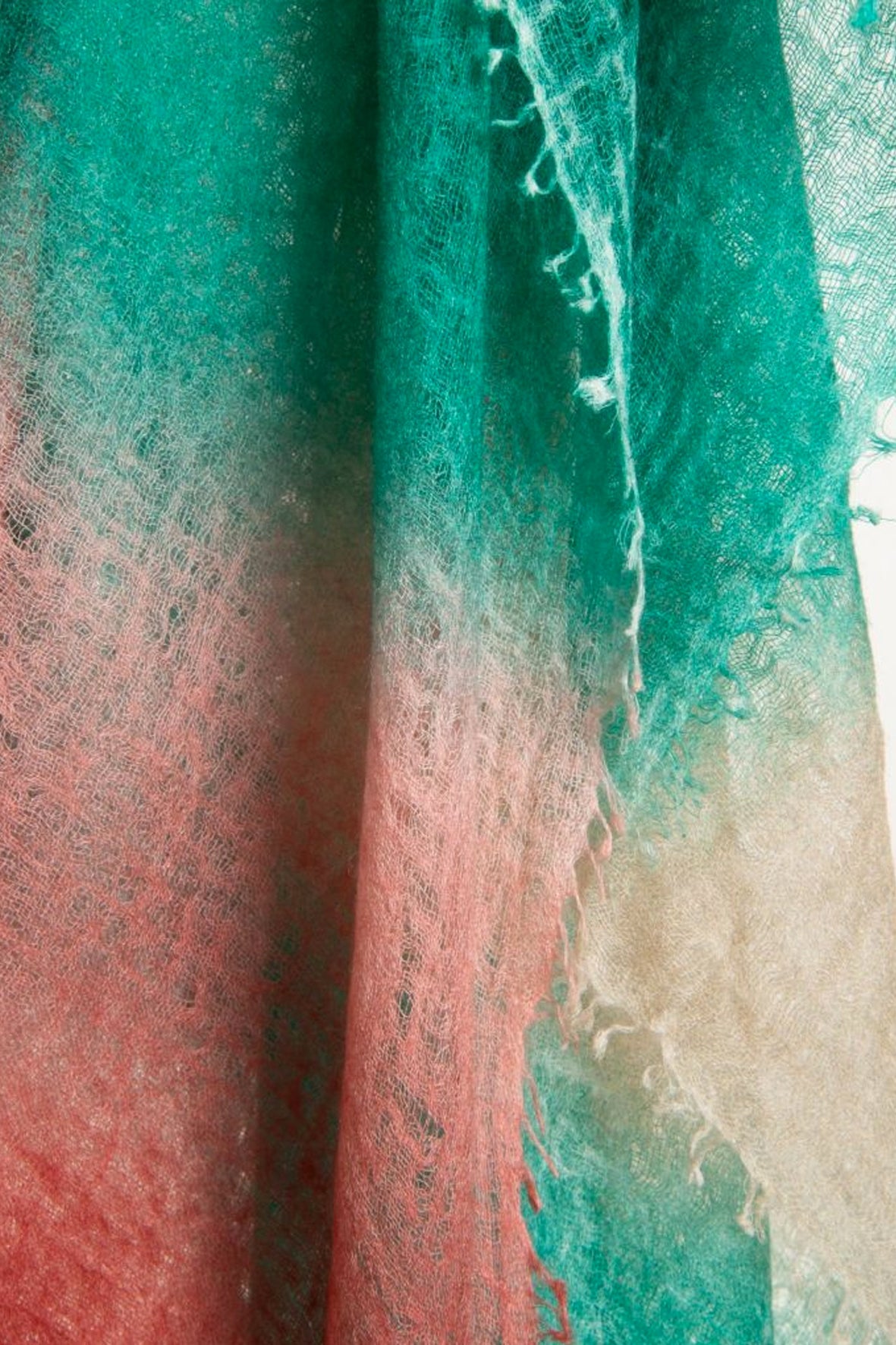 Shawl stripes dip dye