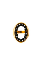 Anillo sello oval negro