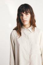 Japanese striped over-sleeved shirt