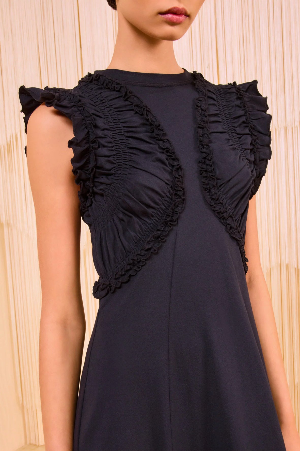 Vestido midi dress top fruncido