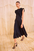 Vestido midi dress top fruncido