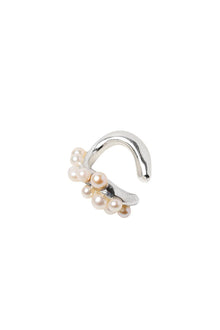 Ear cuff plata y perlas