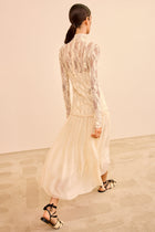 Vestido wave mesh lace