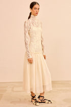 Vestido wave mesh lace