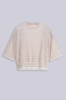 Camiseta punto rayas cuello redondo