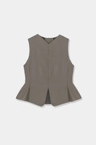 Chaleco tailored peplum